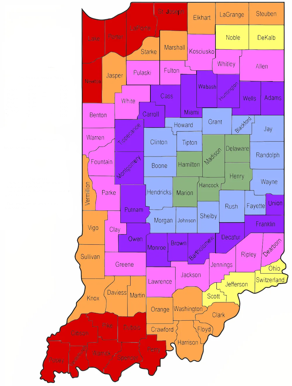 Indiana County Map