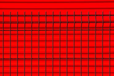 A close up of a red grid on a red background.