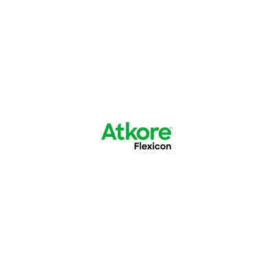 Atkore Flexicon logo, green text on white background.