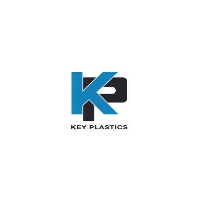 Logo for Key Plastics; blue 