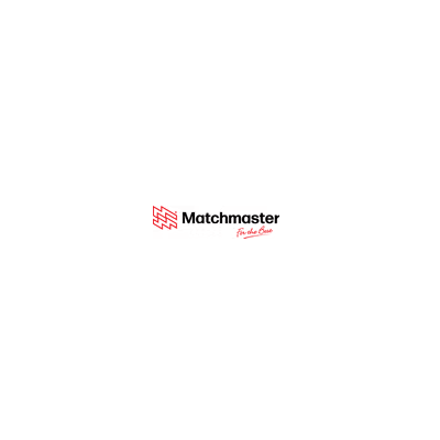 Matchmaster logo with a red abstract design and the tagline 