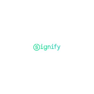 Signify logo with a green 