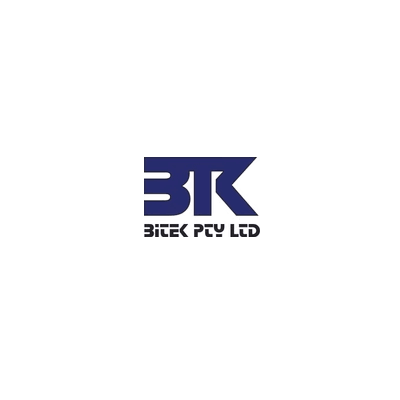 Logo for Bitek Pty Ltd: Blue initials 