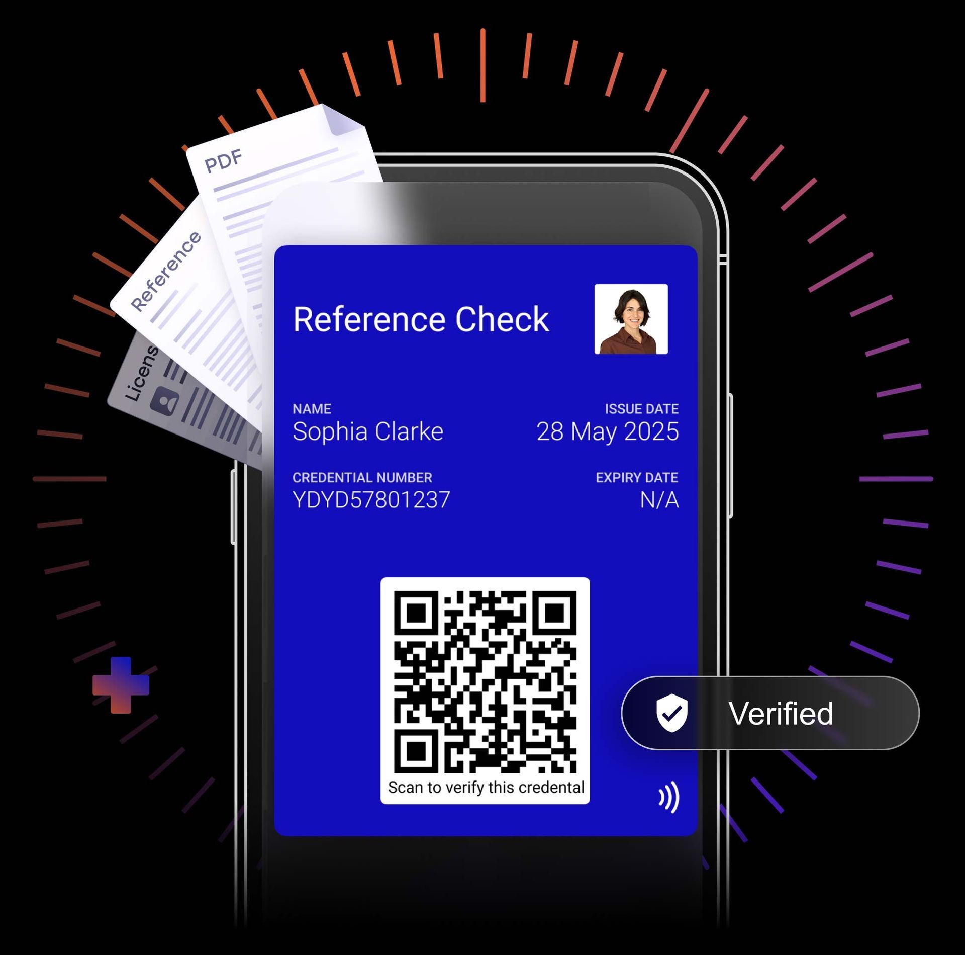 Smartphone displaying a 