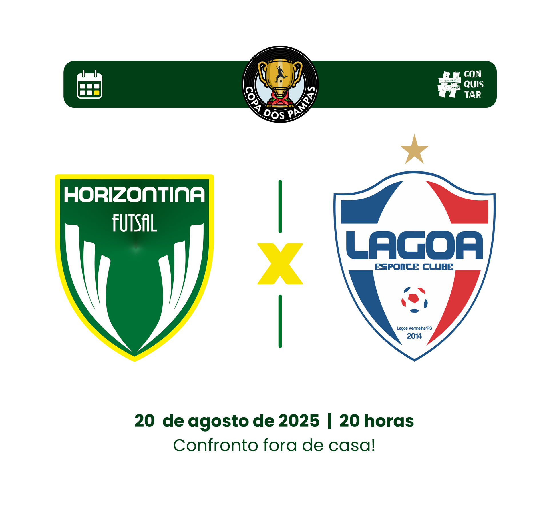 Próxima partida da liga gaúcha:
Horizontina e Guarany Espumoso, dia 28 de junho, em casa.