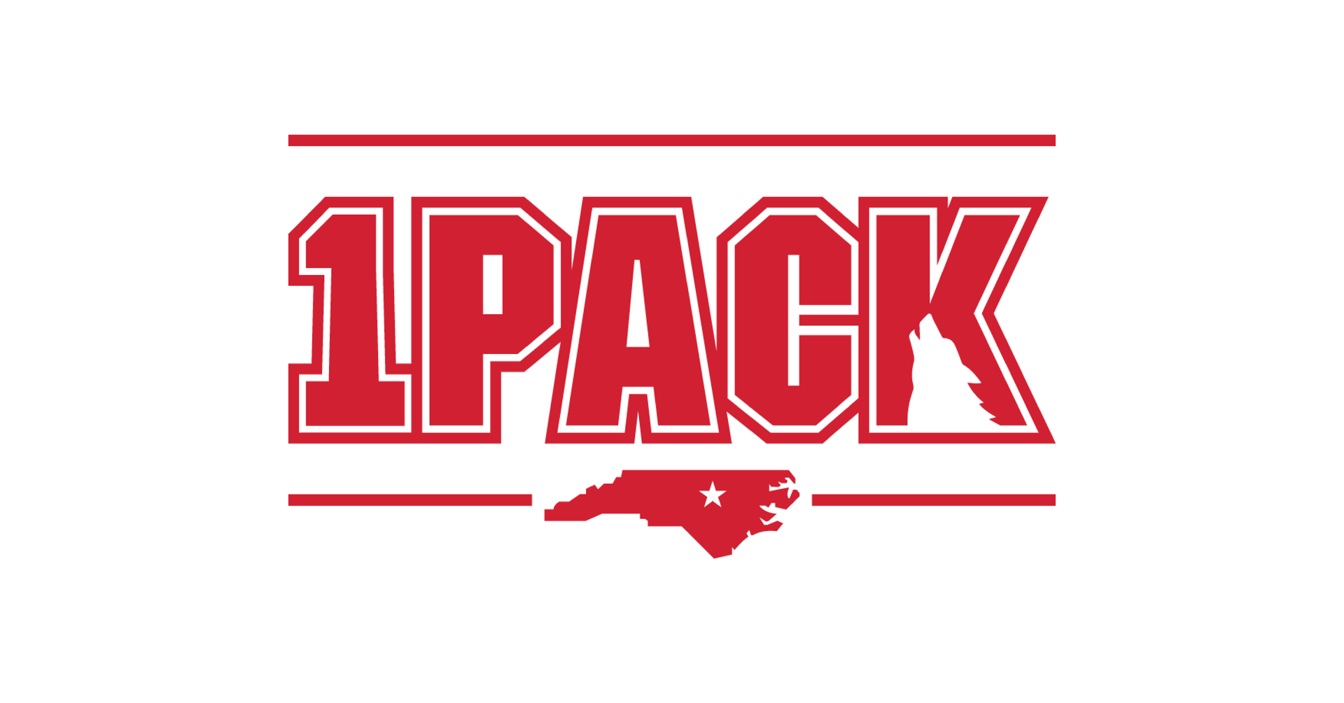 A red and white logo for a company called 1pack