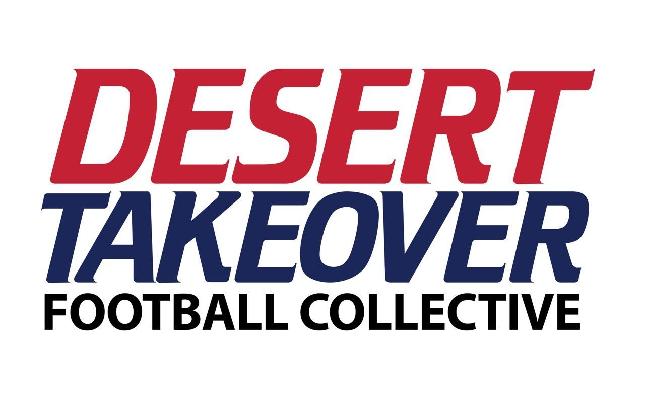 Desert takeover football collective logo on a white background