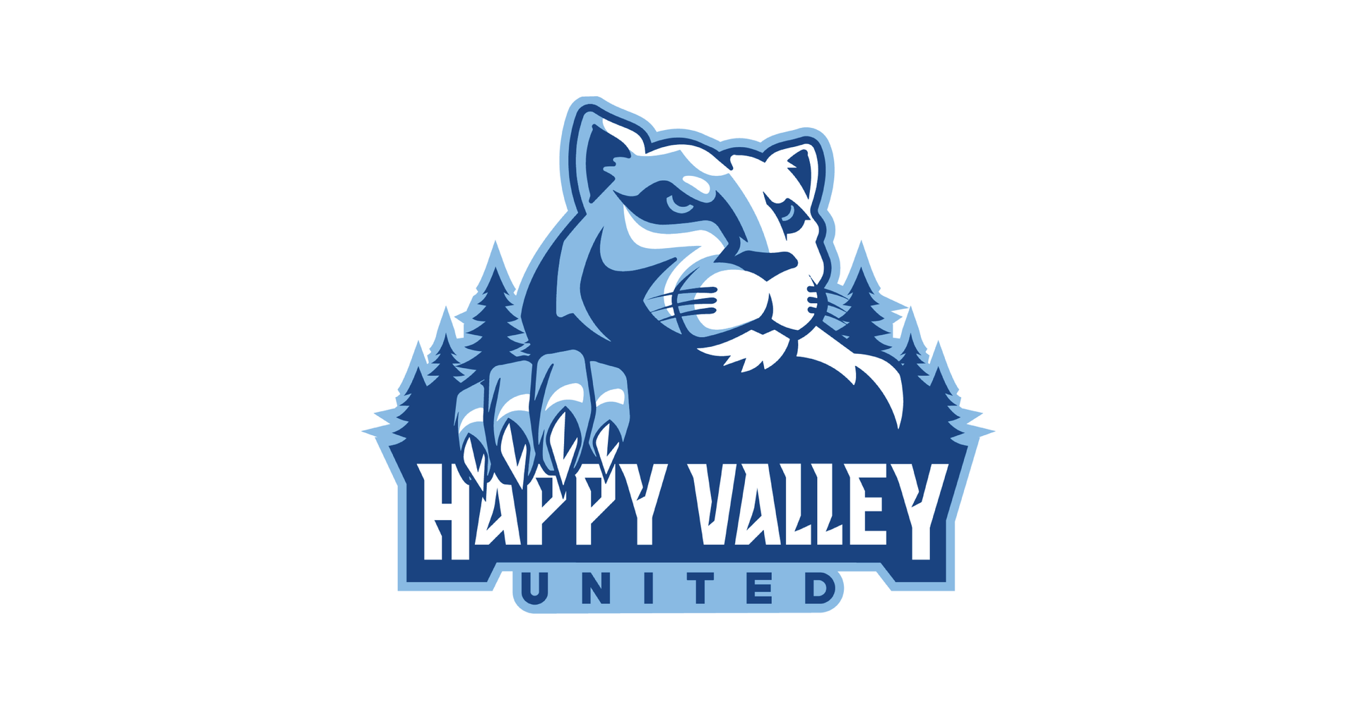 A logo for happy valley united with a cat on it