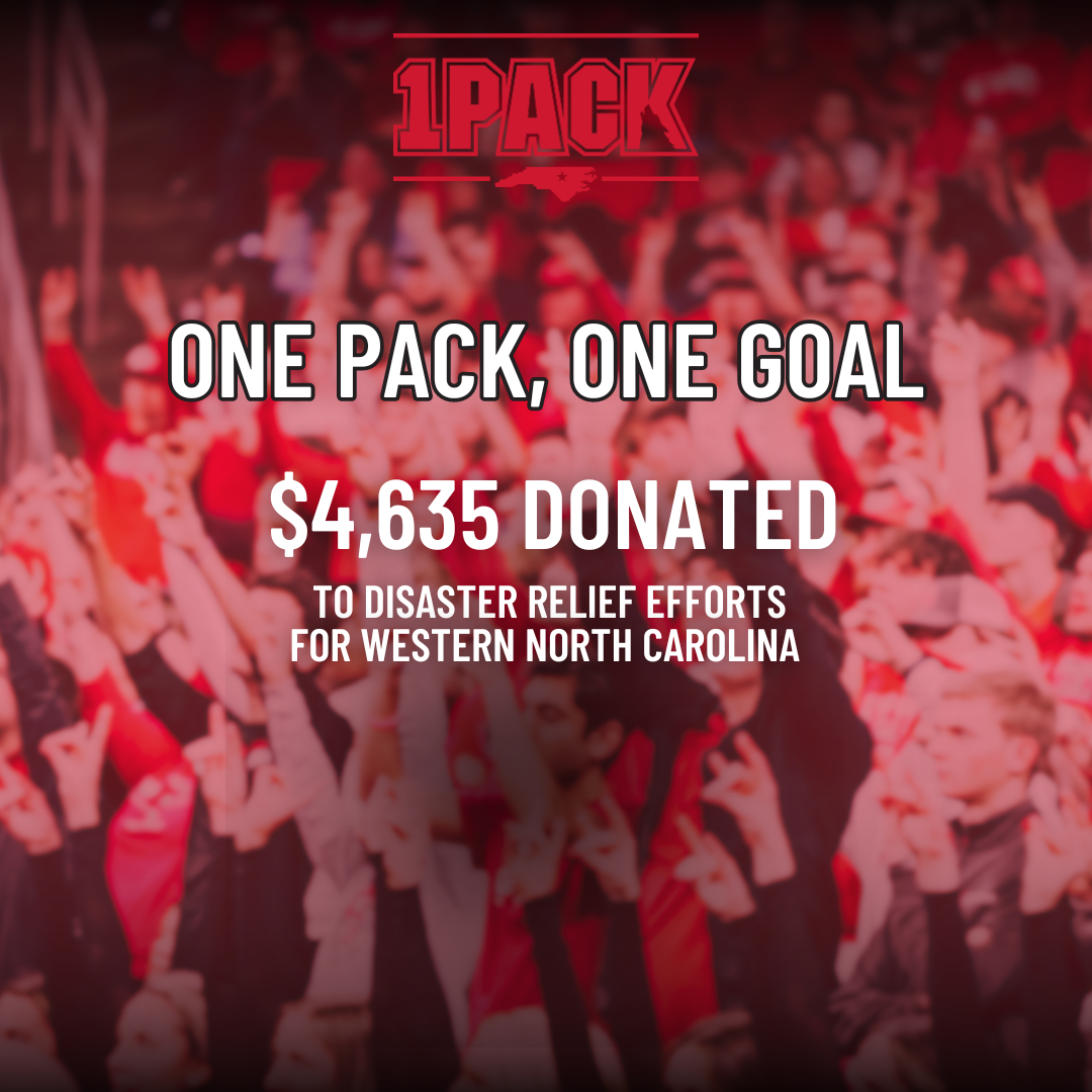 A poster that says one pack one goal $ 4,635 donated