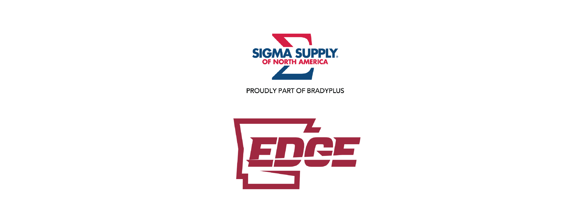 Sigma supply and edge logos on a white background