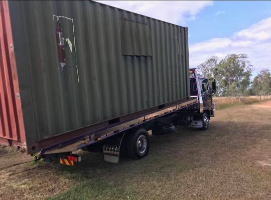 container truck back