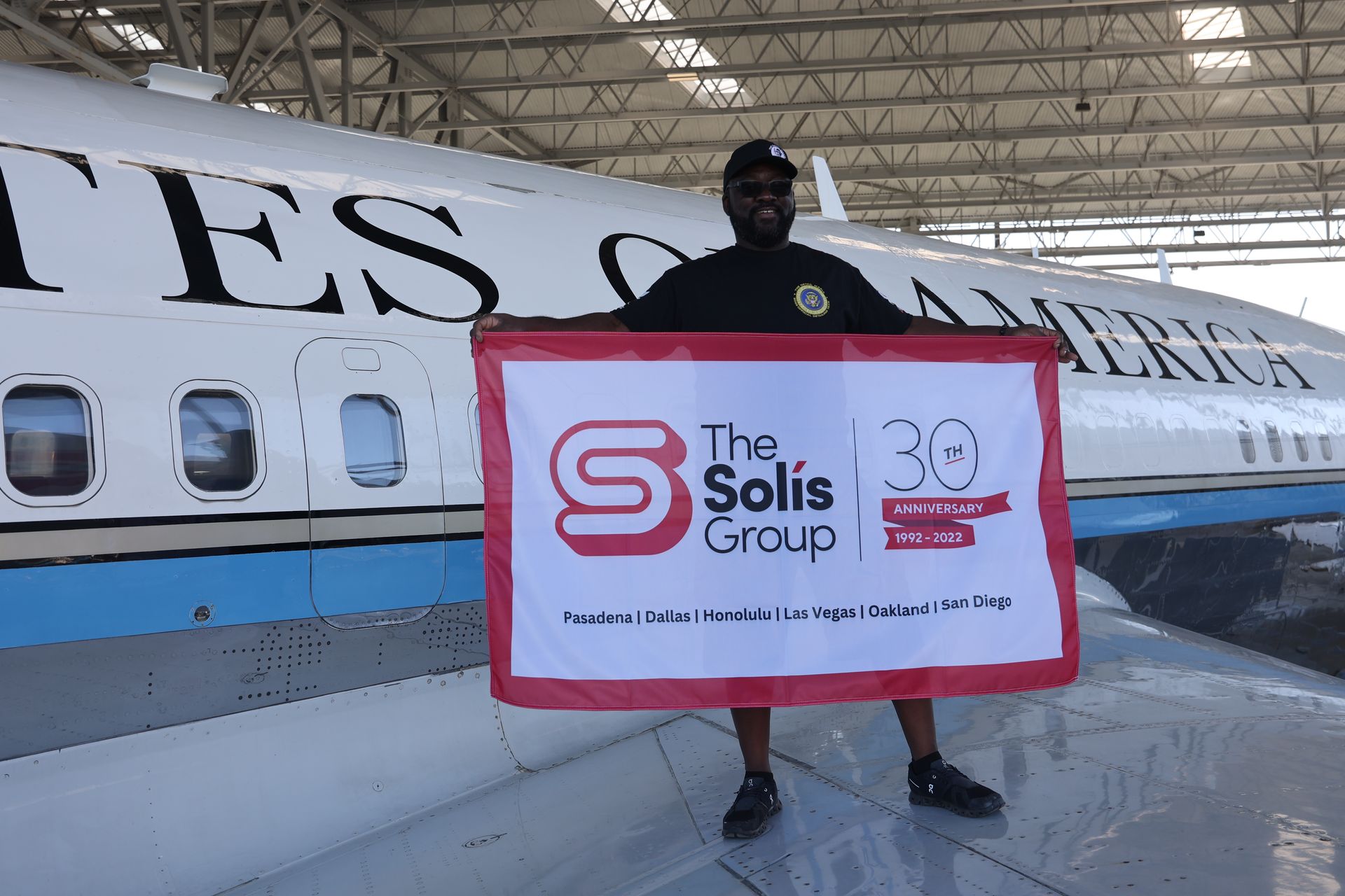 Air Force One Detailing Team Mate picture. Me with the Solis Group flag.