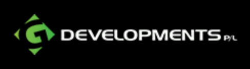A logo for developments.pl is shown on a black background