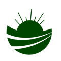 A green icon of a sun with rays coming out of it.