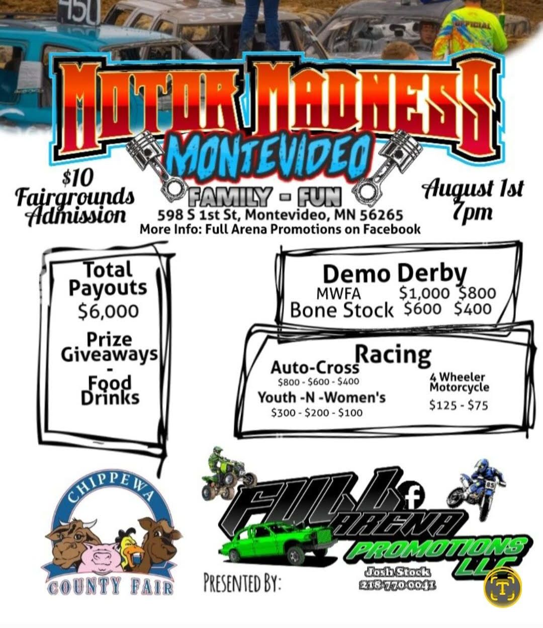 A poster for a motor madness montevideo event
