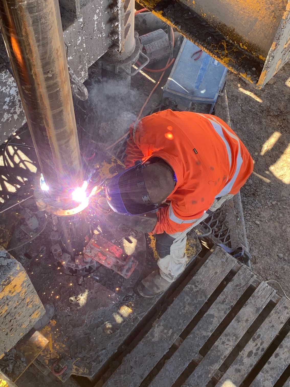 Water Bore Installation, Onsite Casing Welding