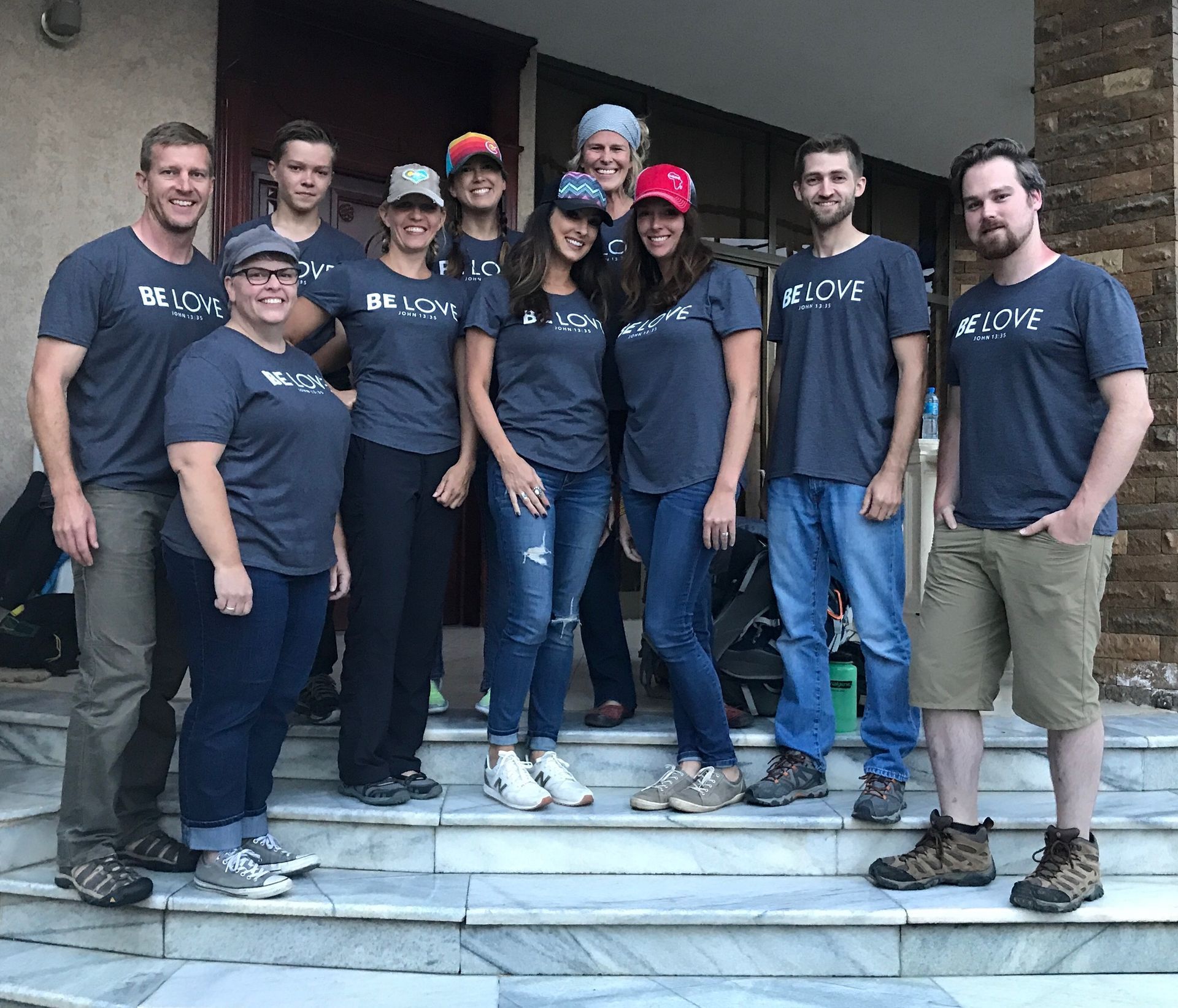 OneLove team serving the members of the community in Ethiopia and meeting the students