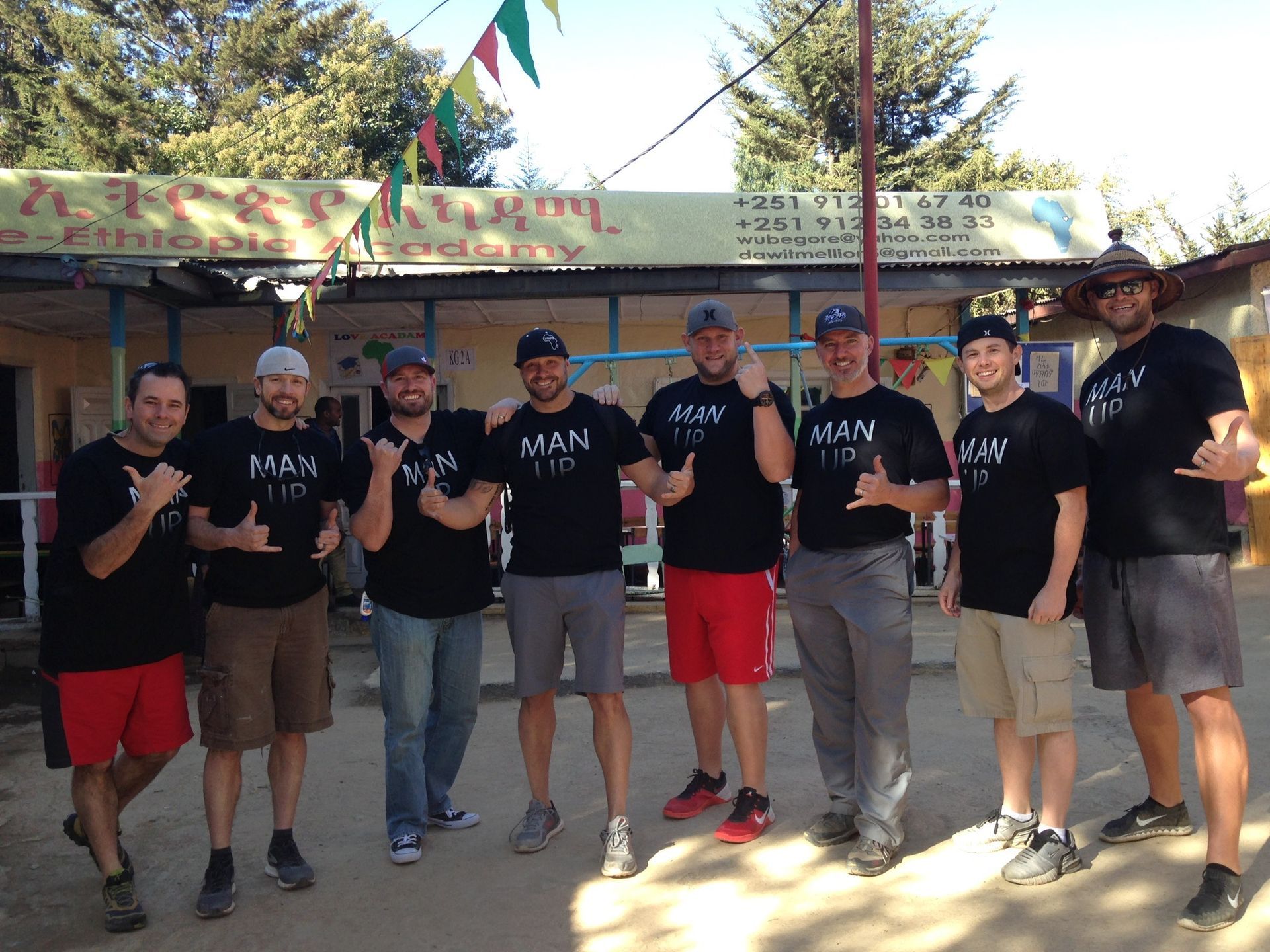 OneLove team serving the members of the community in Ethiopia and meeting the students