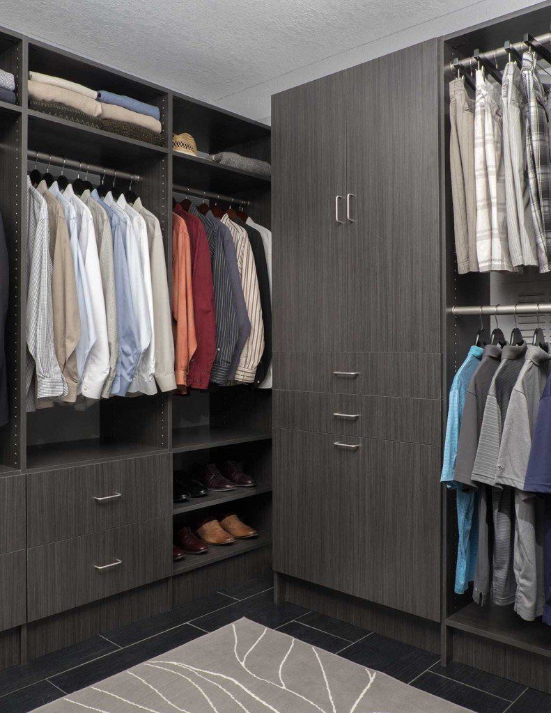 Licorice Finish Custom Walk In Closet