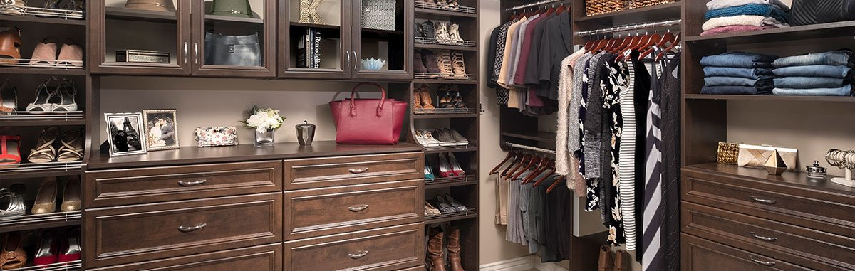 Chocolate Pear Walk In Closet System