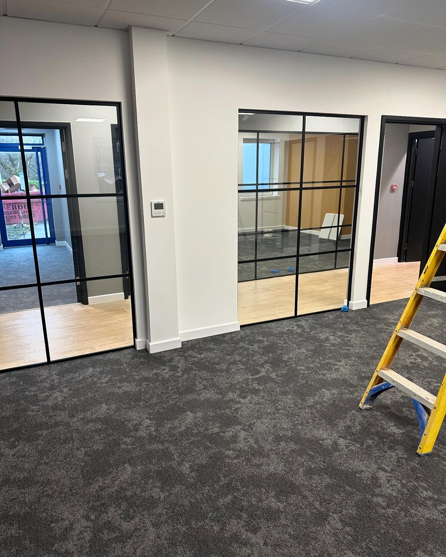 There is a ladder in the middle of the room.