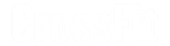 The word crossfit is written in black on a white background.
