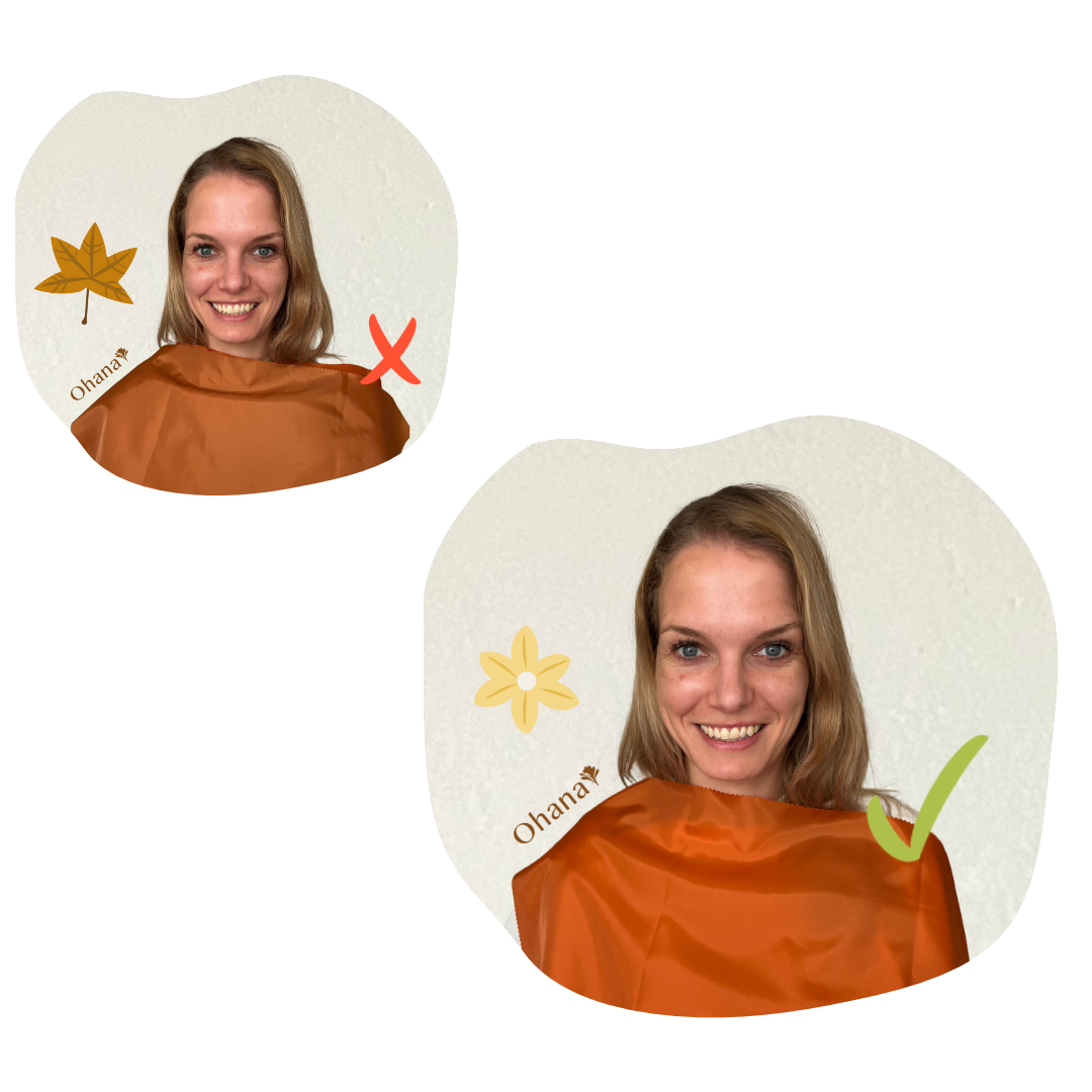 Dame in de juiste en verkeerde tint bruin
