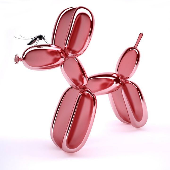Zanzara su palloncino a forma di cane