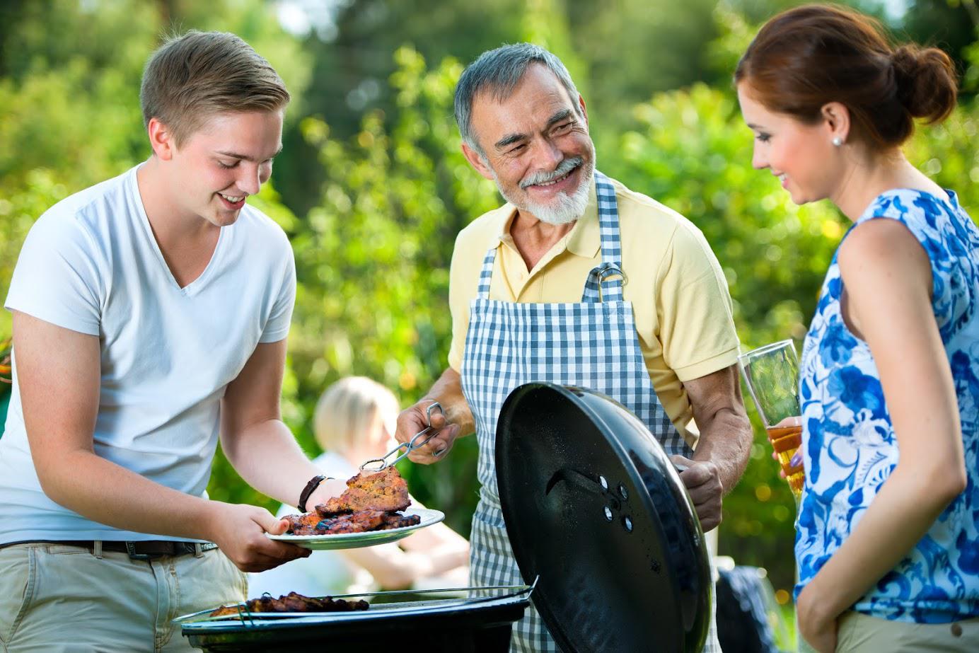 Waterford — Happy Family Grilling Together in Waterford, MI