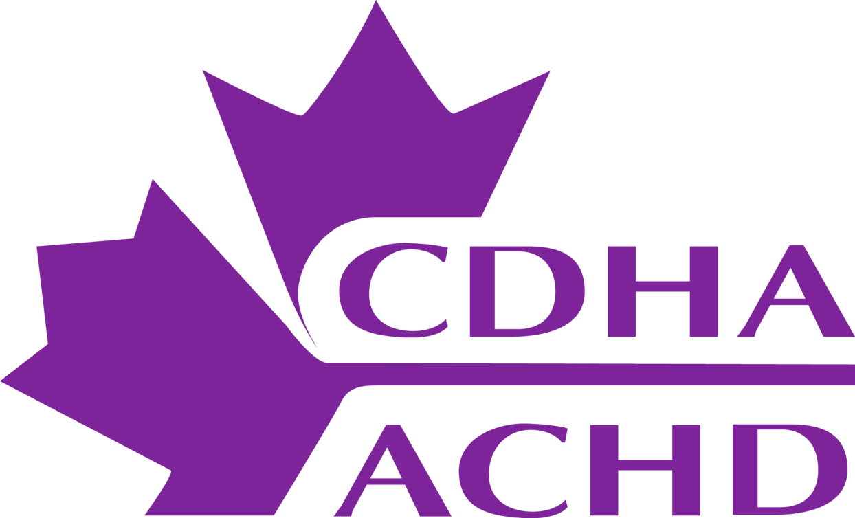 a purple maple leaf with the words cdha achd on it | Holly Family Dental | Best Family and Cosmetic Dentist In Milton, Ontario