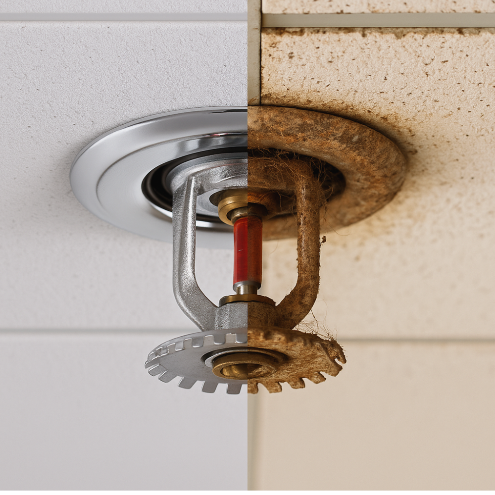 Fire Sprinklers new and rusty