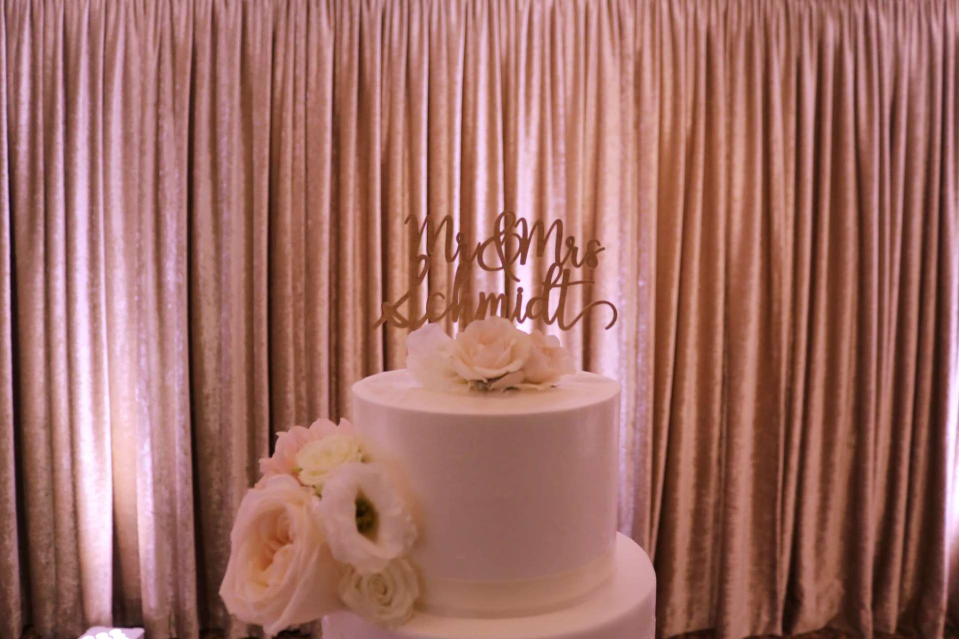 Arden Hills Resort Gold Room Wedding Sacramento Uplighting Blush Pink Brighten Up Event Lighting