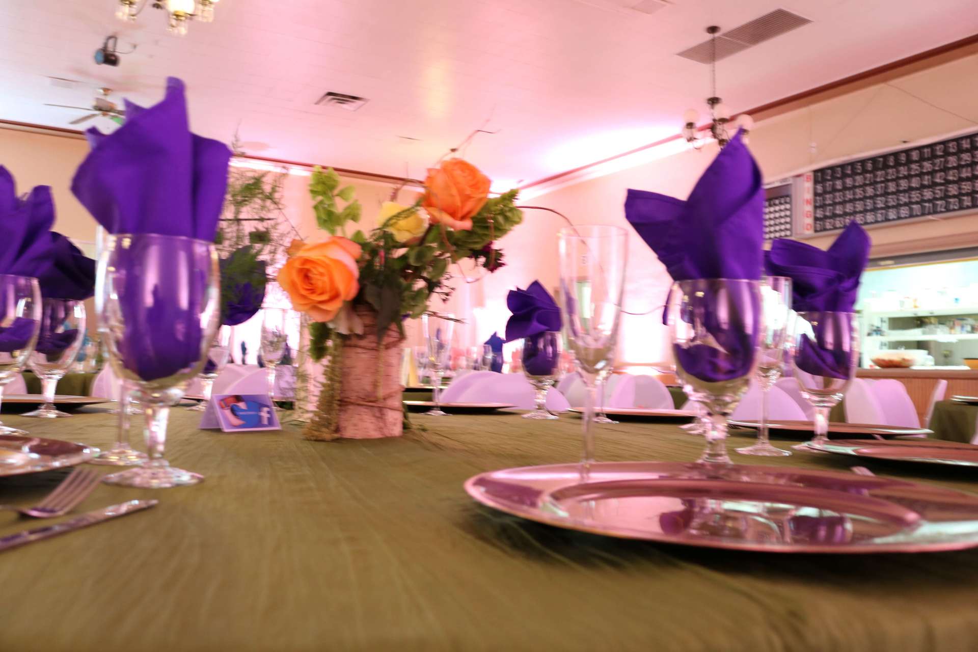 quinceanera party lighting pink elks lodge woodland