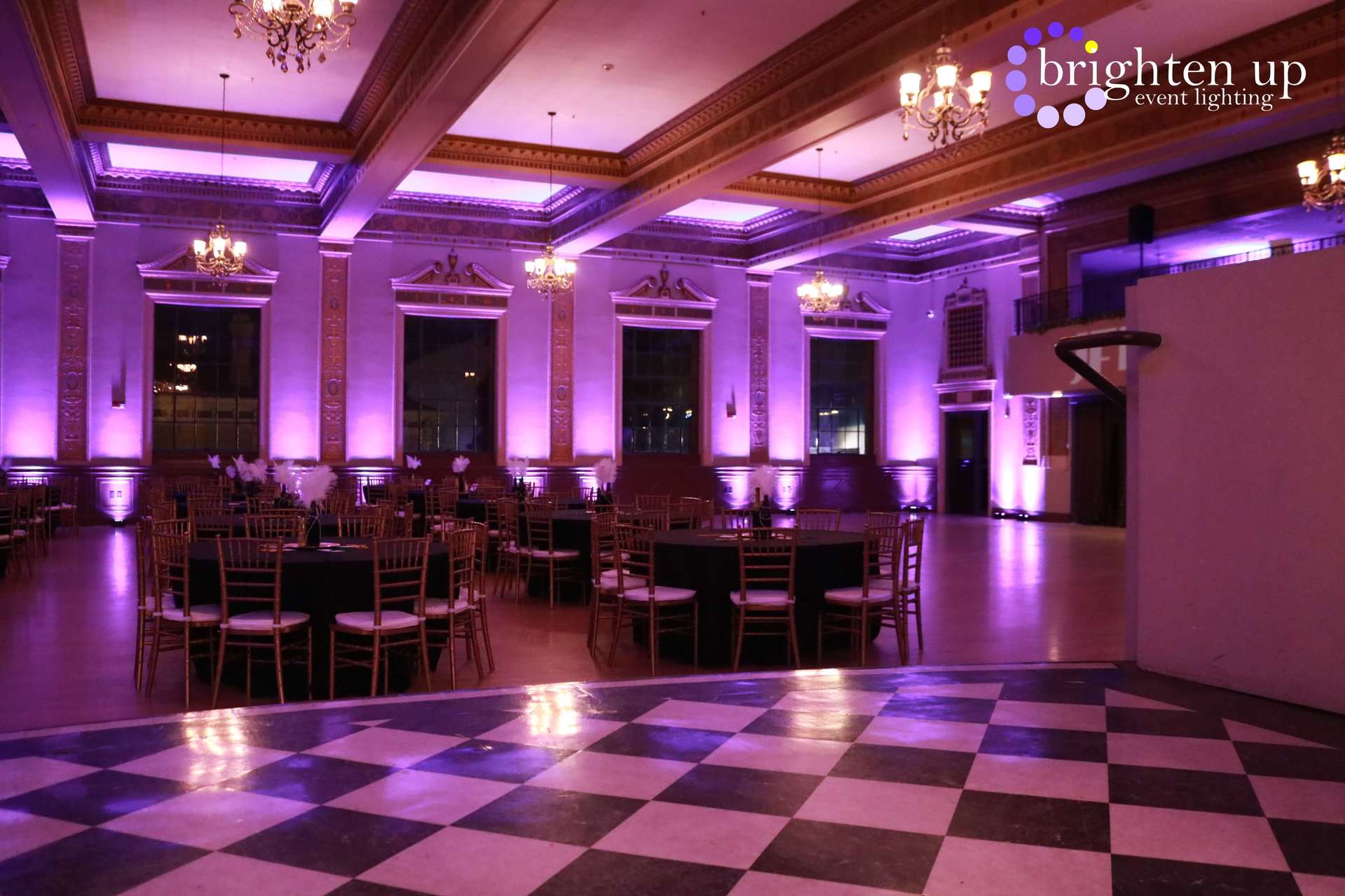 elks tower sacramento purple uplighting