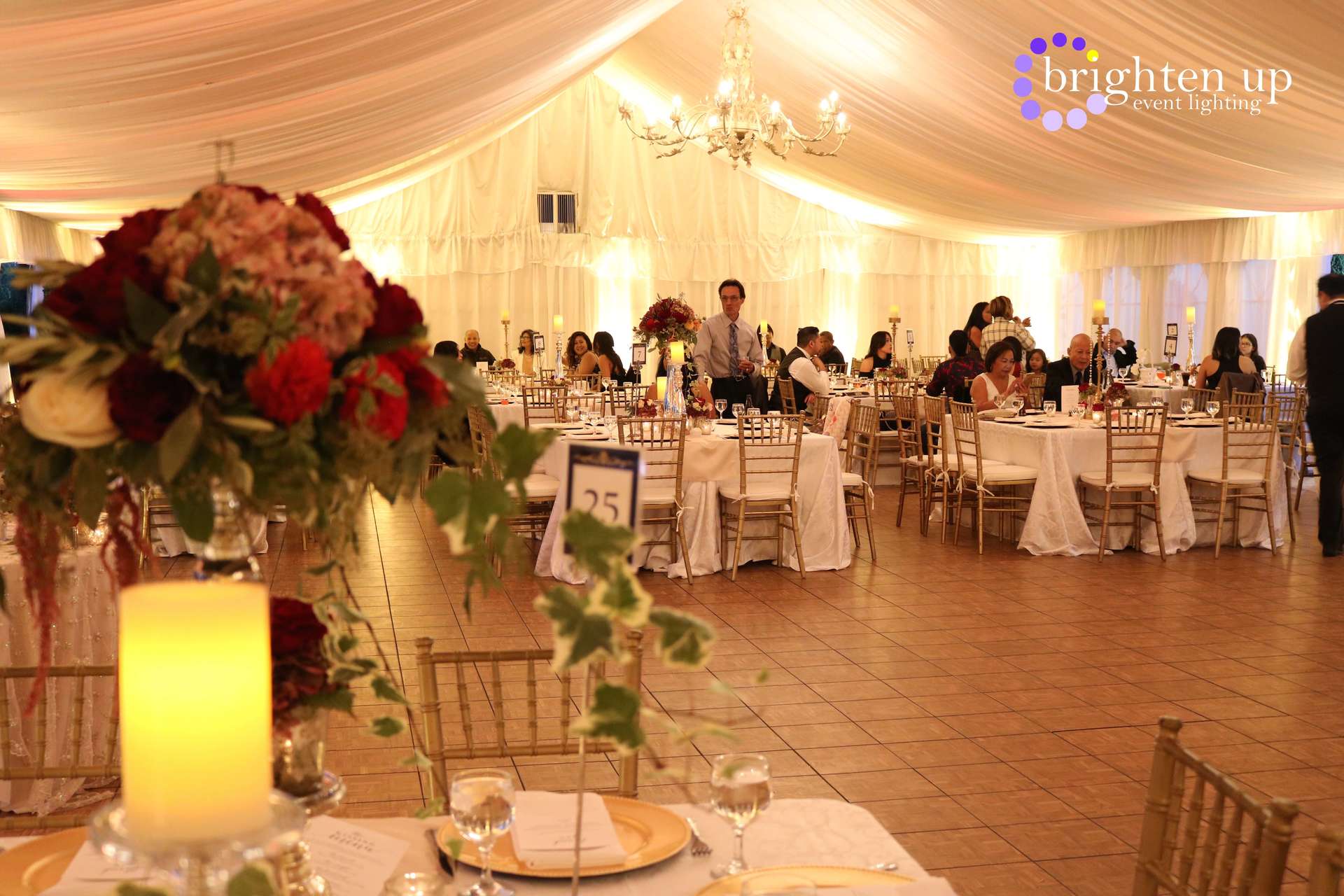 Grand Island Mansion Amber Wedding Sacramento Champagne Uplighting Brighten Up Event Lighting