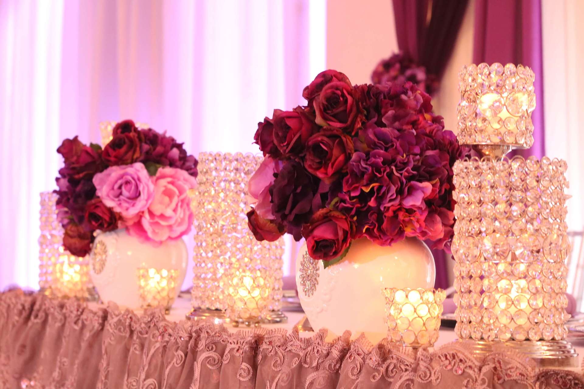 Happy Garden Restaurant Wedding Sacramento Uplighting Lilac Brighten Up Event Lighting