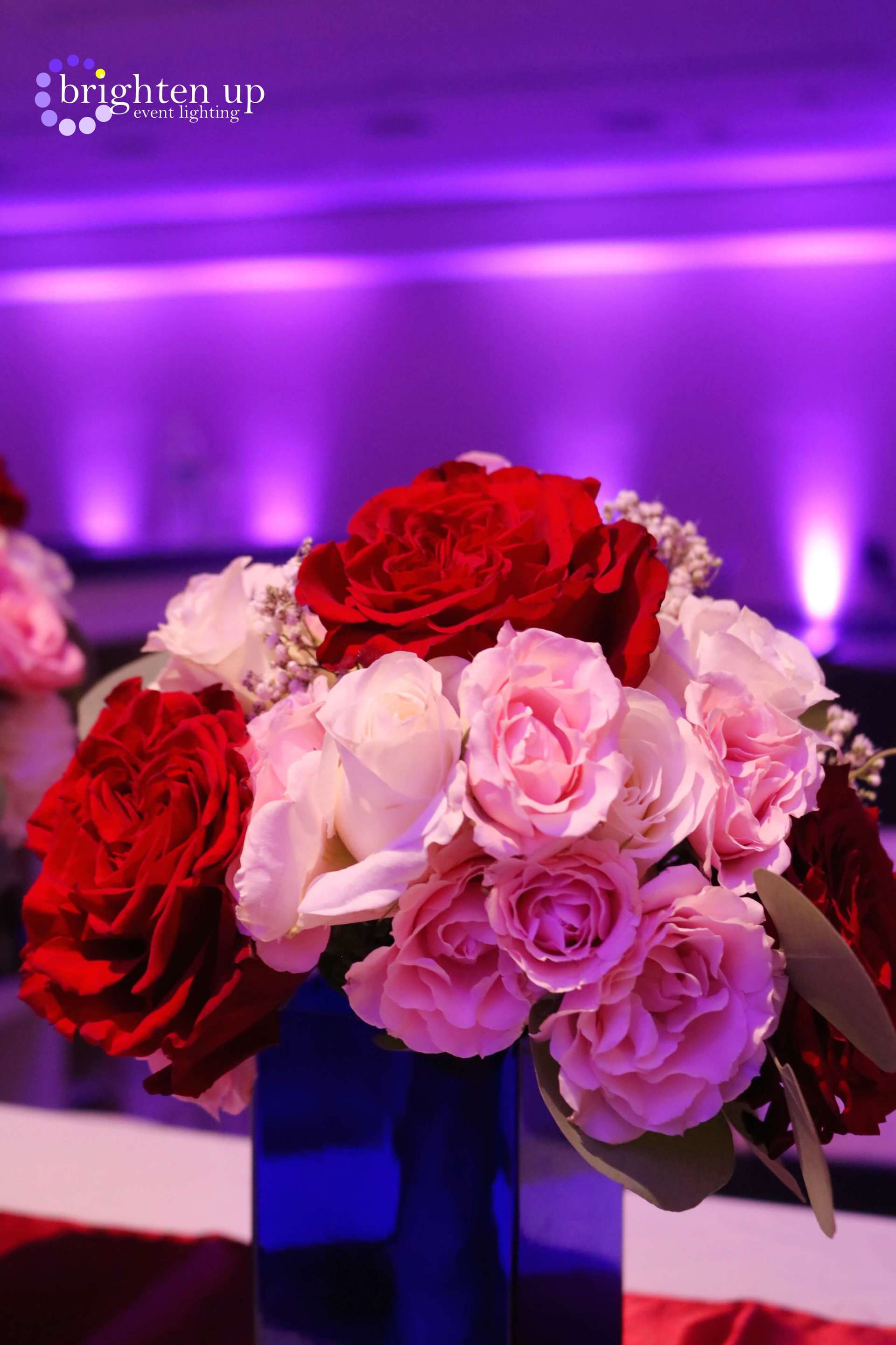 Hutchin Street Square Lodi Purple wedding Uplighting Brighten Up Event Lighting