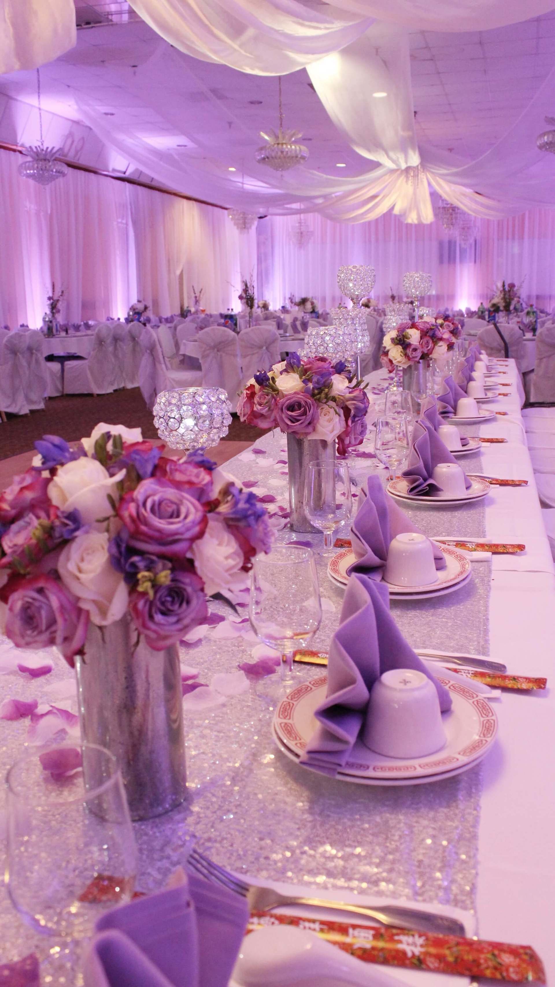 King Palace Purple Wedding Event Lighting