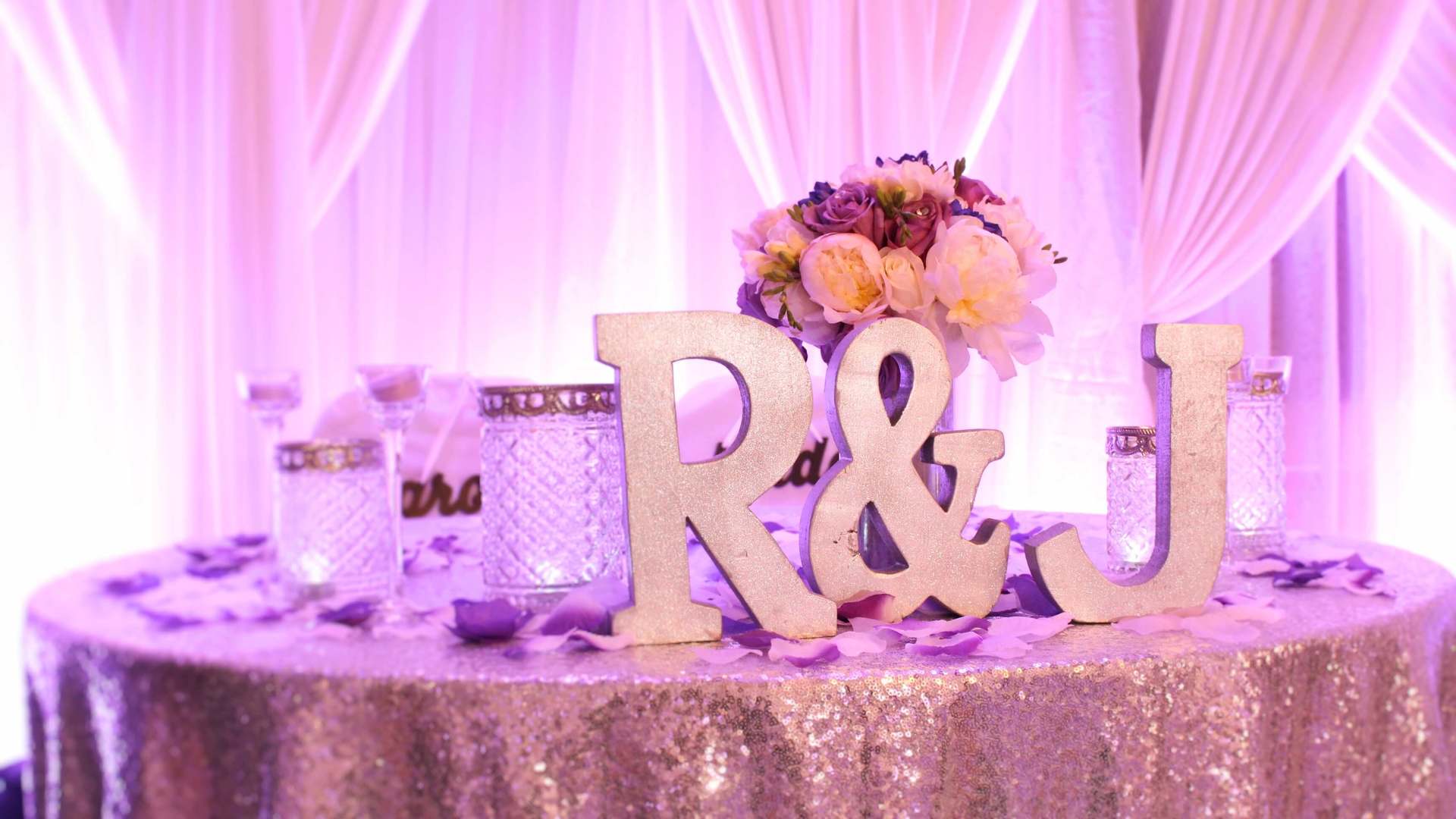 Kings Palace Restaurant Wedding Soft Lilac Purple Sacramento Brighten Up Event Lighting