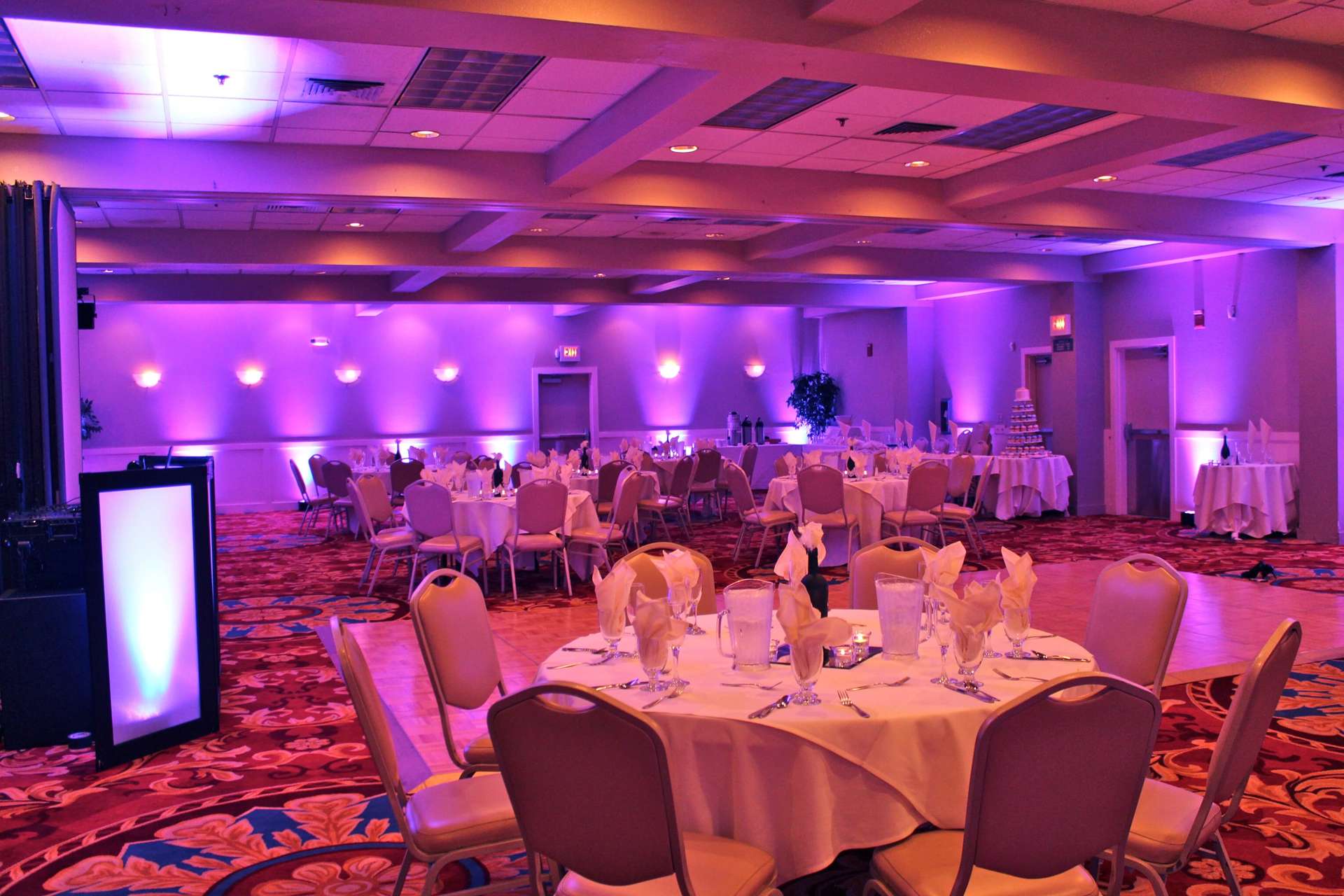 Lake Natoma Inn Hotel Folsom Wedding Purple Sacramento Brighten Up Event Lighting
