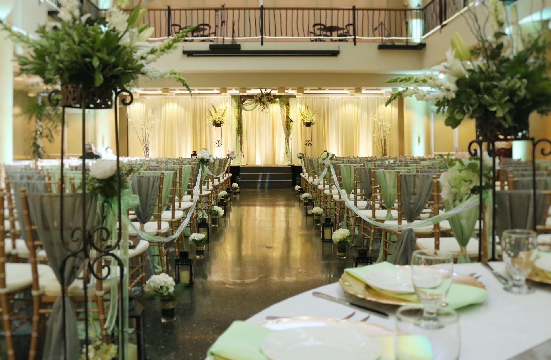 Library Galleria Sacramento Wedding Decoration Up-lighting