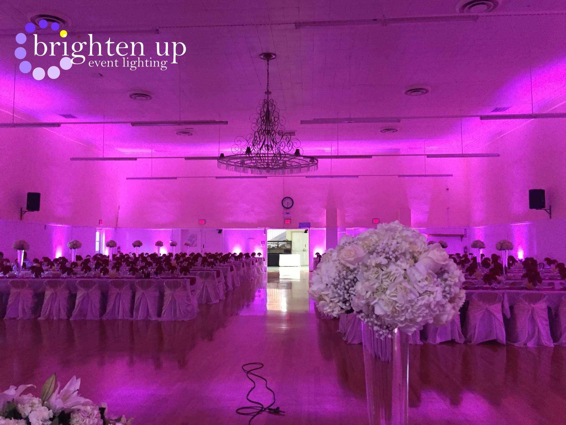 Lodi American Legion Hall Wedding Hot Pink Uplighting Brighten Up Event Lighting