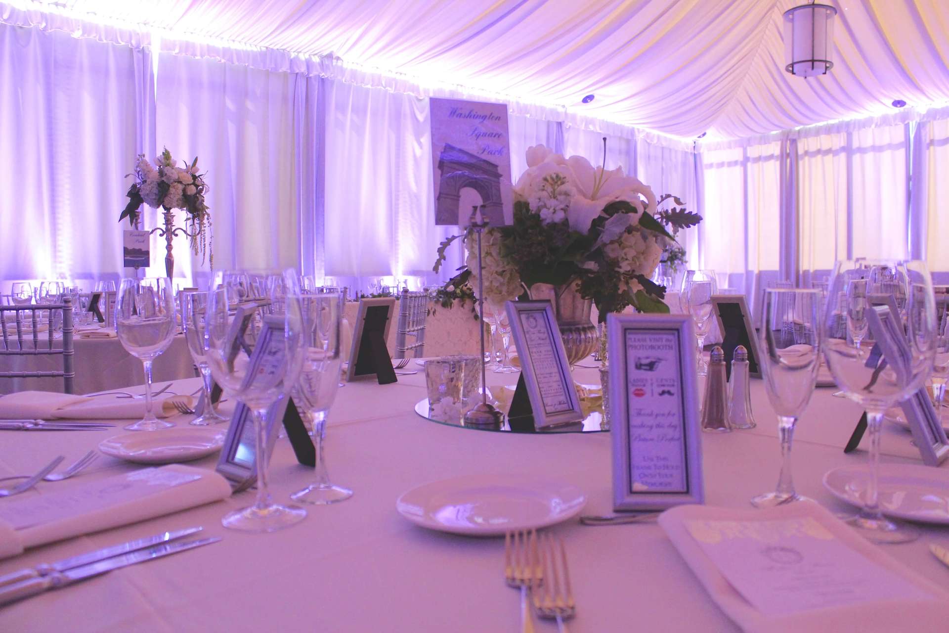 Citizen Hotel Wedding Sacramento Lilac Uplighting Brighten Up Event Lighting