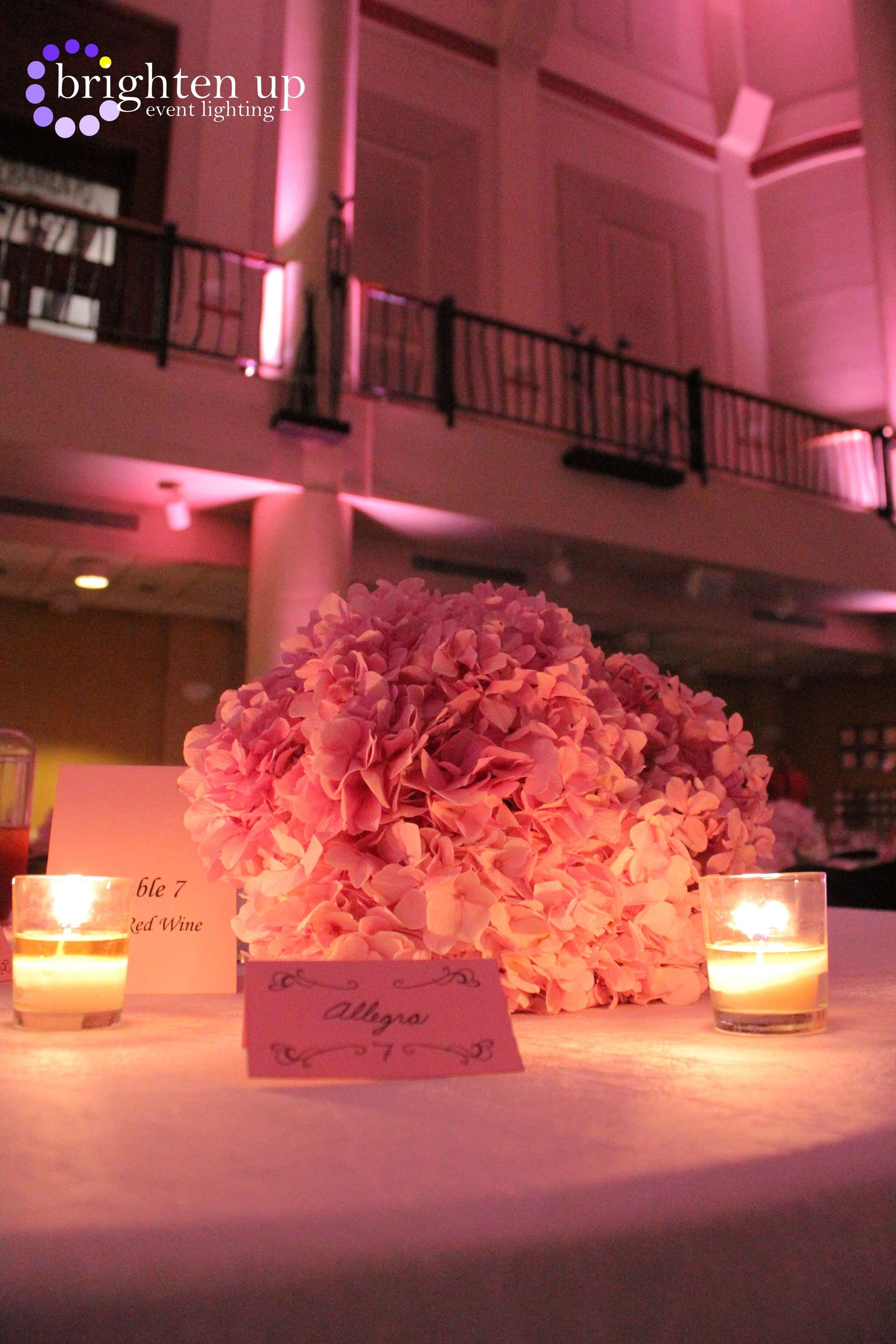 Sacramento Library Galleria Wedding Pink Decor