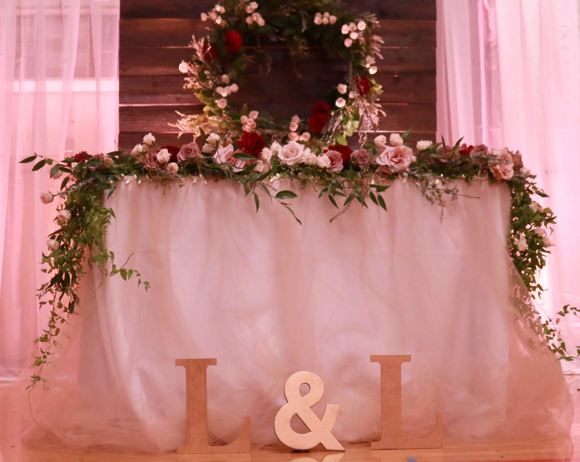 Sacramento Turn Verein Wedding Pink Blush Uplighting