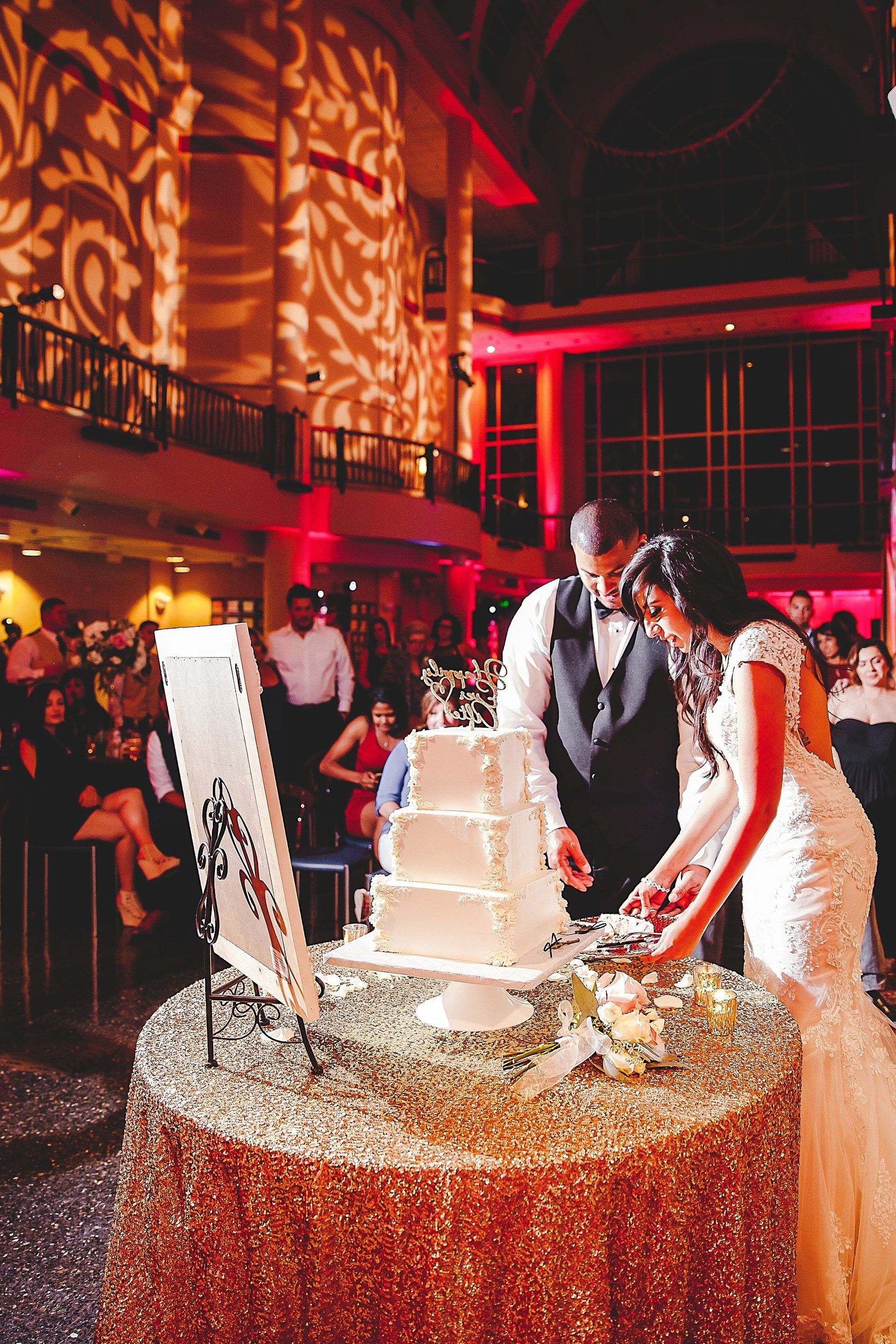 Library Galleria Wedding Design Lighting