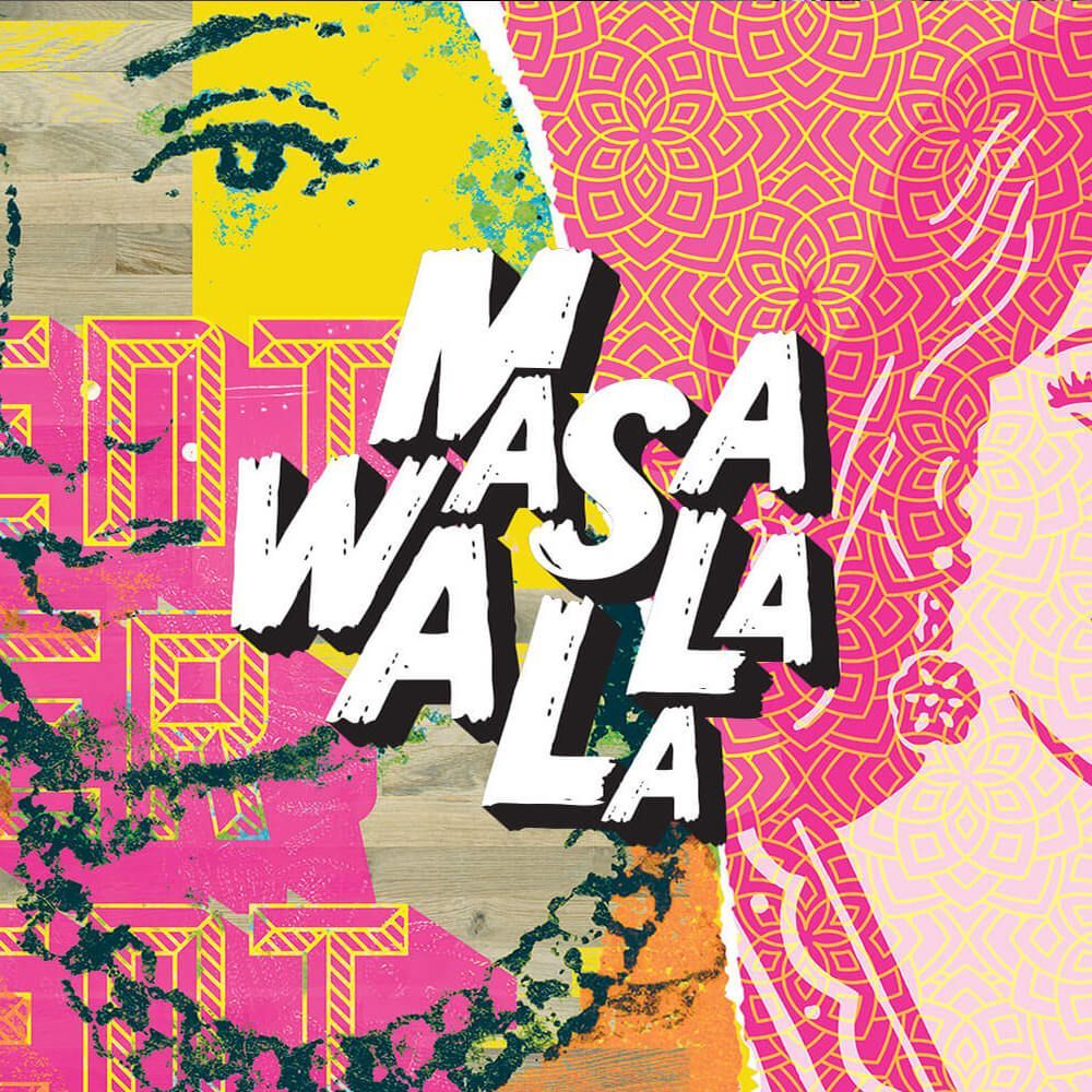A colorful poster with a woman 's face and the words masa wala.