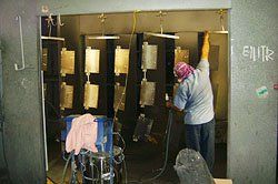 industrial powder coating project