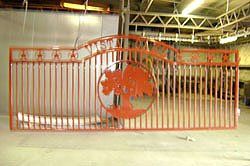 custom red powder coating