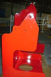 custom red powder coating